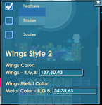 Rift Wing's available auras
