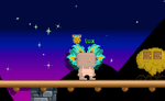 A player wearing Party Plume Wings