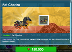 The Pet Chorizo's purchase screen