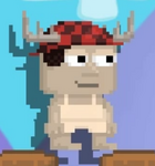 A player wearing Antler Hat