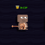 A player wearing the Brass Staff