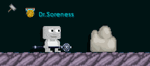 A player wearing the Scepter of Shadows