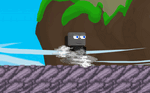 A player wearing the Ghastly Robe during Halloween Week