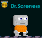 A player wearing the Aran Sweater - Orange
