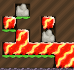 Lava and Rock generating naturally at the bottom of a world