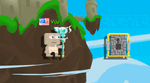 A player wearing the Royal Staff of Gale