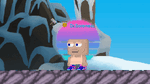 A player wearing the Synthwave Shoes.
