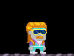 A player wearing the Disco Dude's set