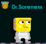 A player wearing the Golden Moyaimorph Mask