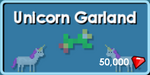 The Unicorn Garland's old store button