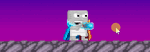 Player punching with Cloak of Fire and Ice equipped