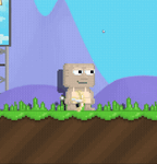 A player wearing the Immortal Pickaxe.