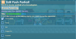 Posh portrait's menu when wrenched