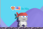 A player wearing the Pirate Bandana - Red