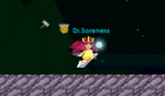 A player wearing the Aurora and Igniculus - transformed