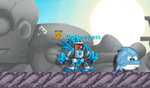 A player wearing the full Armored WinterBot set.