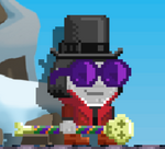 A player wearing the Creepy Chocolatier's set