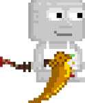 A player wearing the Exquisite Scythe.