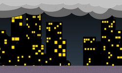 Render of a world with the Rainy City weather.