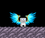 A player wearing the Wings of Daidalos