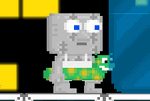 A player wearing the Sea Monster Floatie