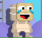 A player wearing the Growmoji Lol Mask
