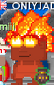 A player with Fire Punk Hair equipped