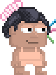 A player wearing the Ornamental Hair Fan & Chopsticks.