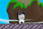 A player wearing the Twisted Horns