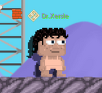 A player wearing the Pop Zombie Hair.