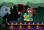 A player wearing the Trick or Treat Troll