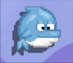 The jumped-on animation of an Inflatable Dolphin