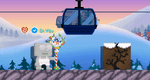 A player wearing the Snowglobe Staff