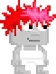 A player wearing the Spikey Anime Hair.