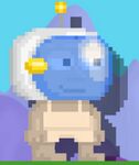 A player equipping a Space Helmet