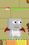 A player wearing Teeny Devil Wings