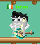 A player wearing Jade Crescent Axe.