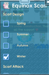 Equinox Scarf's available scarf designs