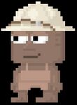A player wearing the Pith Helmet
