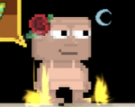 A player wearing a Rose Hairpin