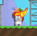 A player wearing the Phoenix Hair