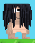 A player wearing the Creepy Hair