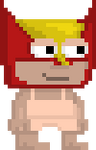 A player wearing the Crimefighter Mask - Red.