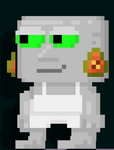 A player wearing the Papaya Slice Earrings
