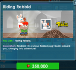 Riding Rabbid's purchase screen