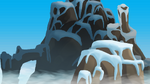 The Weather Machine - Frozen Cliff's background