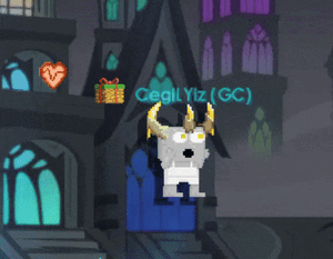 A player wearing the Exquisite Dungeon Horn.gif