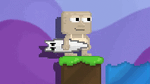 A player with the Surfboard equipped