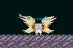 A player wearing the Archangel Wings