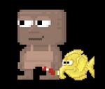 A player wearing the Absolutely Real Elephant Fish Leash